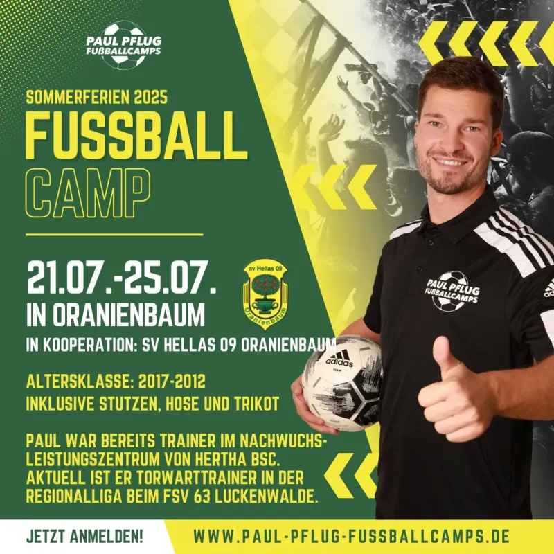 Die Paul Pflug Fußballschule kommt nach Oranienbaum