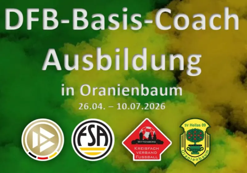 📣 DFB-Basis-Coach Ausbildung 2026 in Oranienbaum