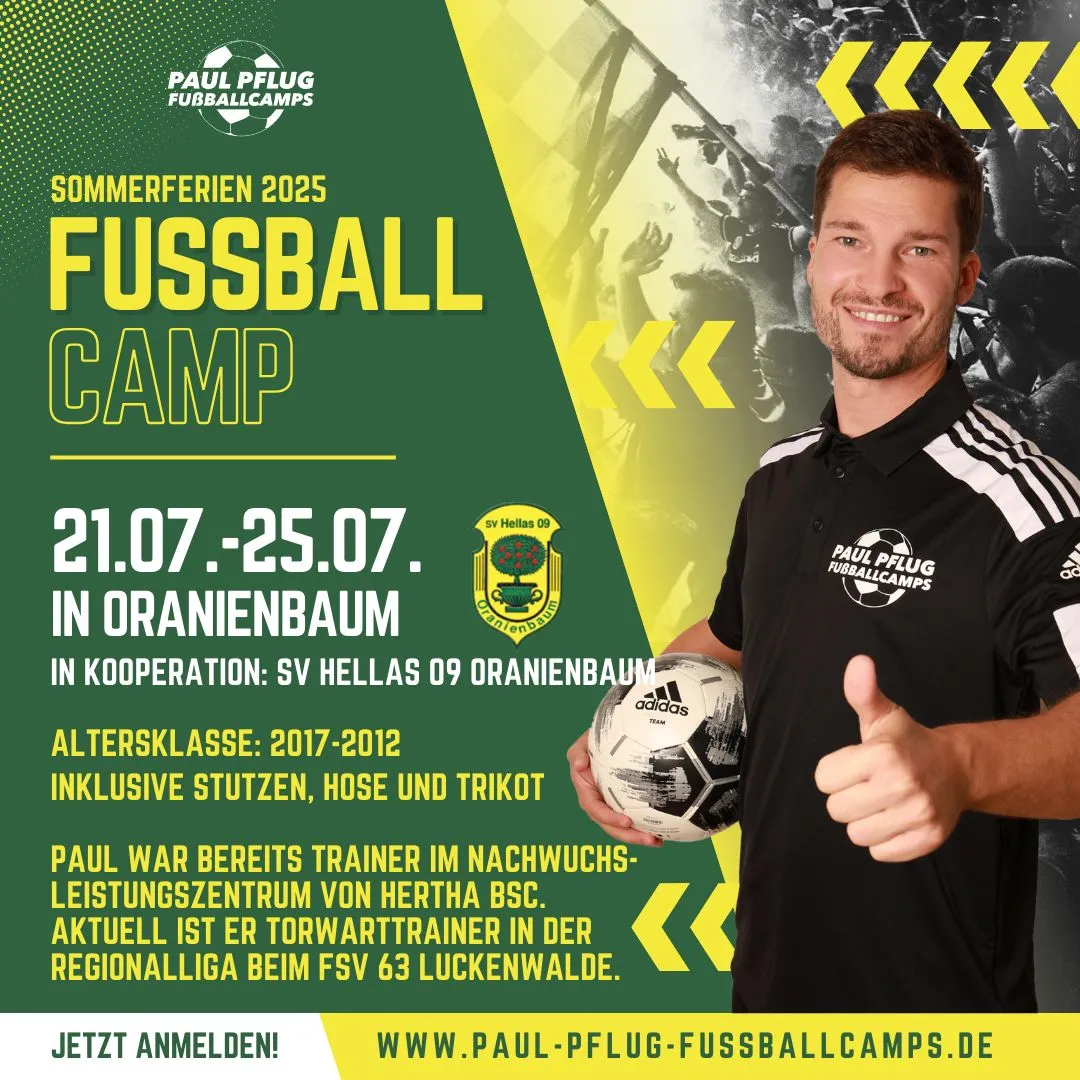 Die Paul Pflug Fußballschule kommt nach Oranienbaum
