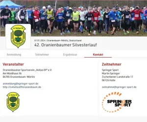 42. Oranienbaumser Silvesterlauf am 07.01.2024